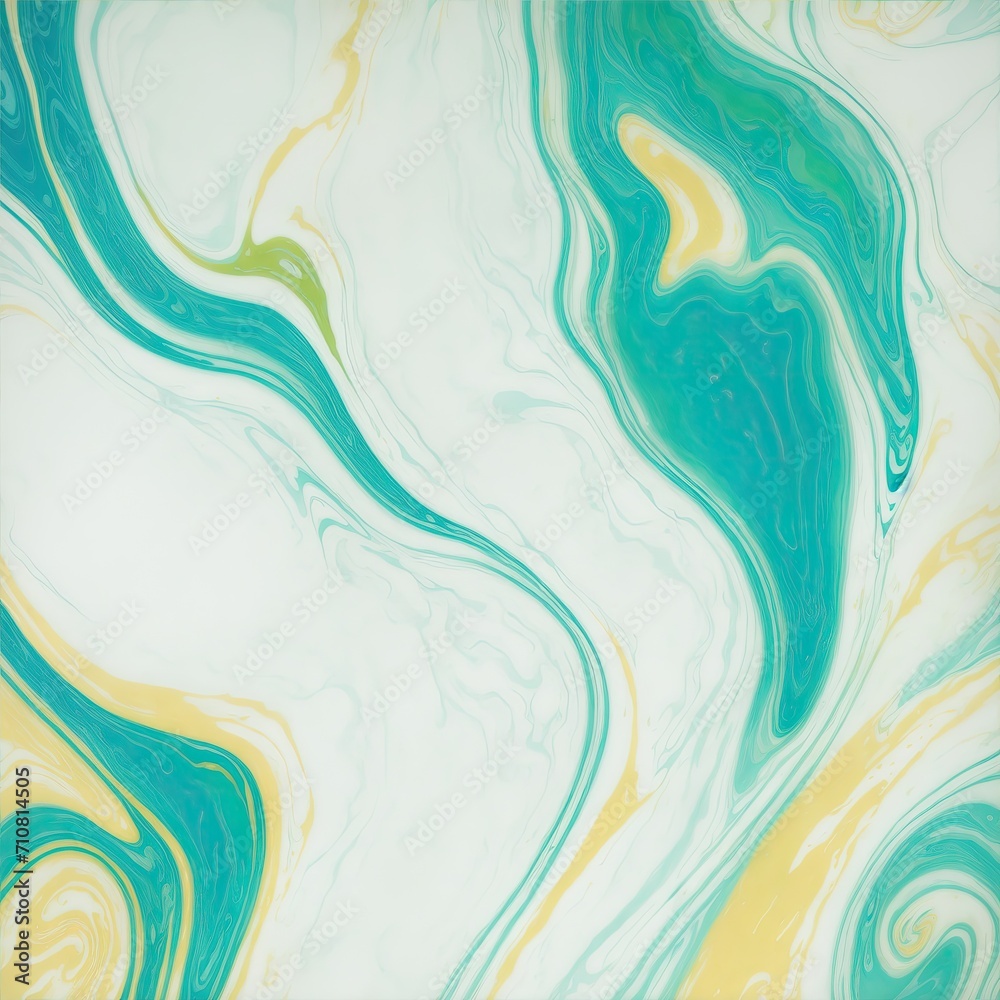 Green and blue color with golden lines liquid fluid marbled texture background Green and blue color with golden lines liquid fluid marbled texture background
