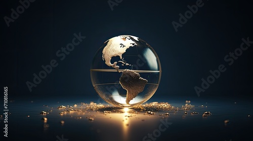 the globe from space, presenting a detailed and authentic Earth surface and world map as seen from outer space, a minimalist modern style for a visually impactful image.