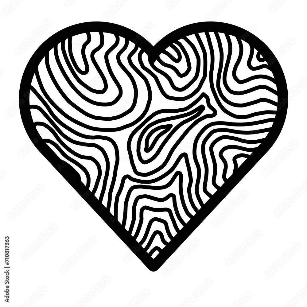 hand drawn hearts for t-shirt design or for valentine's day.