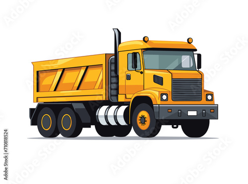 Dump truck isolated on white background
