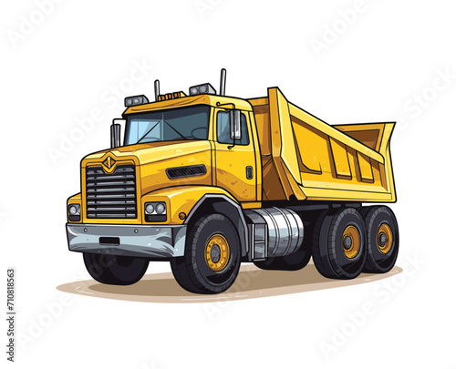 Dump truck isolated on white background