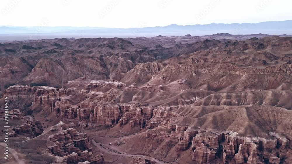 Charyn. Kazakhstan. Charyn canyon aerial video from a quadcopter.