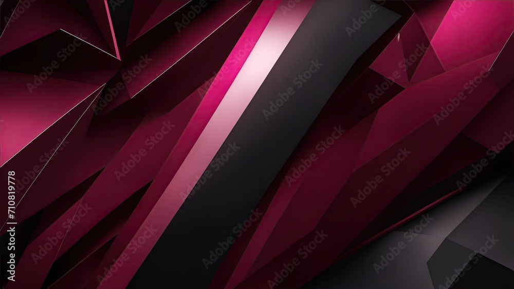 Obraz premium Black and deep maroon abstract modern Geometric shapes background