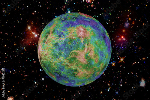Fascinating exoplanet in the deep space. The elements of this image furnished...