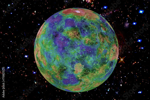 Fascinating exoplanet in the deep space. The elements of this image furnished...