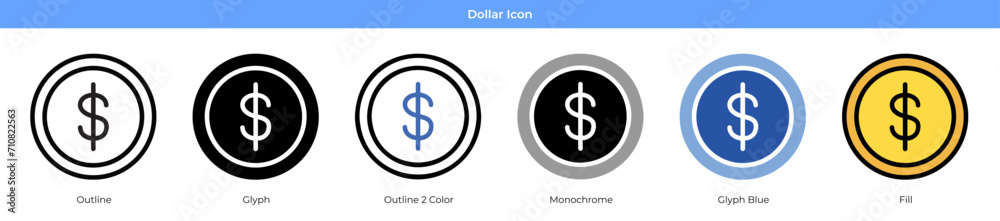 Dollar Icon Set Dollar Icon Set