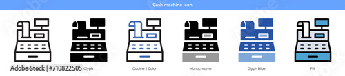 Cash machine Icon Set