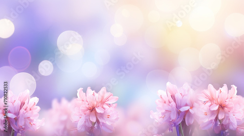 Large flower bed with multi-colored hyacinths, traditional easter flowers, flower background, easter spring background. © alexkich