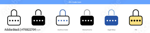 Pin Code Icon Set