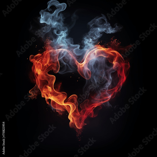 burning smoking heart