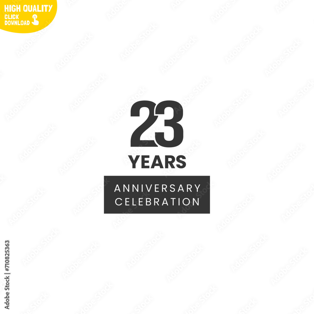 Creative 23 Year Anniversary Celebration Logo Design
