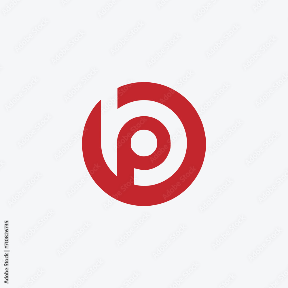 letters bp text logo design vector