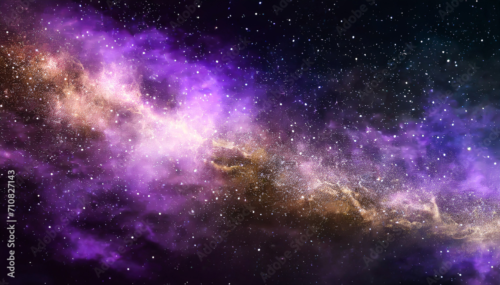 Celestial Dreams: Magical Galaxy Horizon in Web Banner