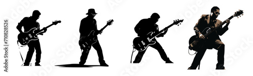Hand drawn illustration of a set of musician 