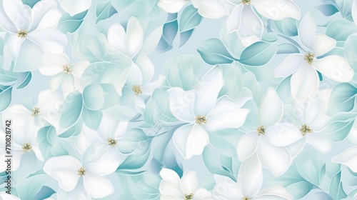  a blue and white flower wallpaper with white and light blue flowers on a light blue background with white and light blue petals.