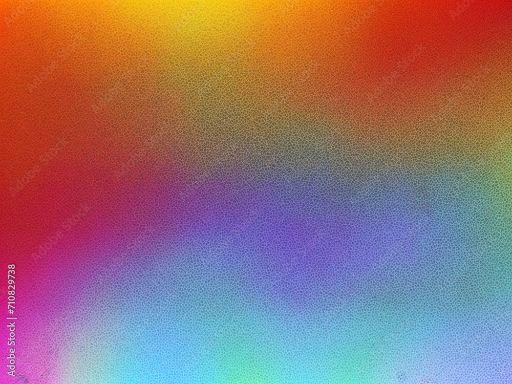 An unfocused picture capturing a grainy gradient background in vibrant rainbow hues