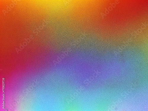 An unfocused picture capturing a grainy gradient background in vibrant rainbow hues