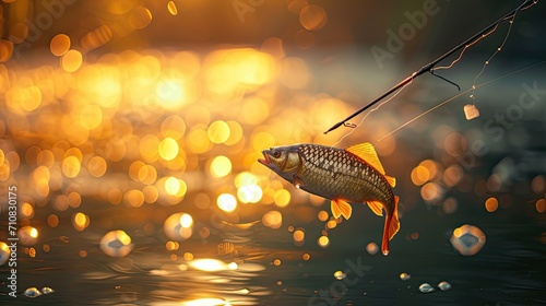 close up fishing. Vacation concept. Outdoor activity 