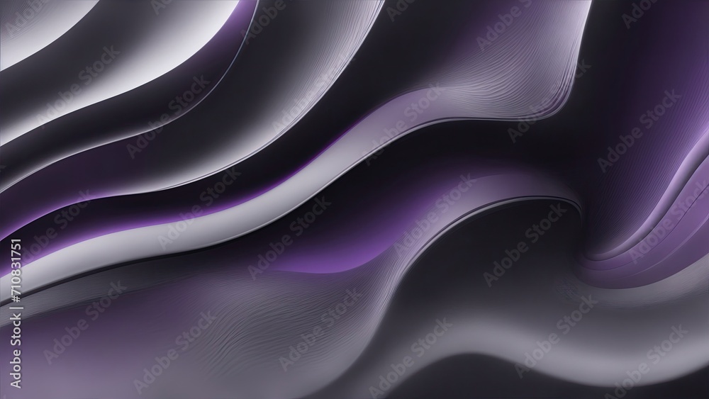 Gray and purple 3D waves abstract Background
