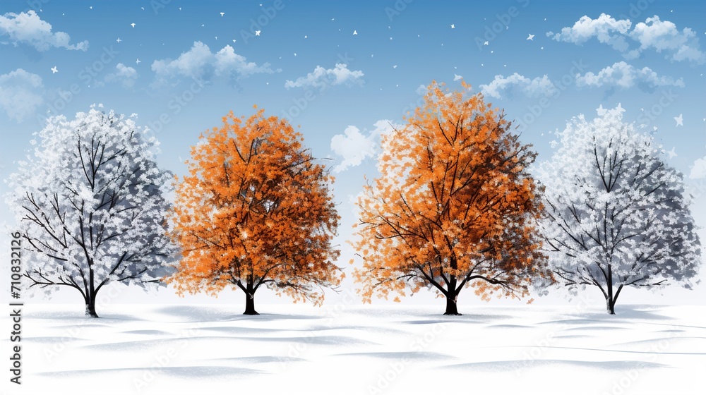 Fototapeta premium tree in the snow