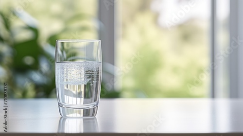 A glass of pure mineral water. Neural network AI generated art