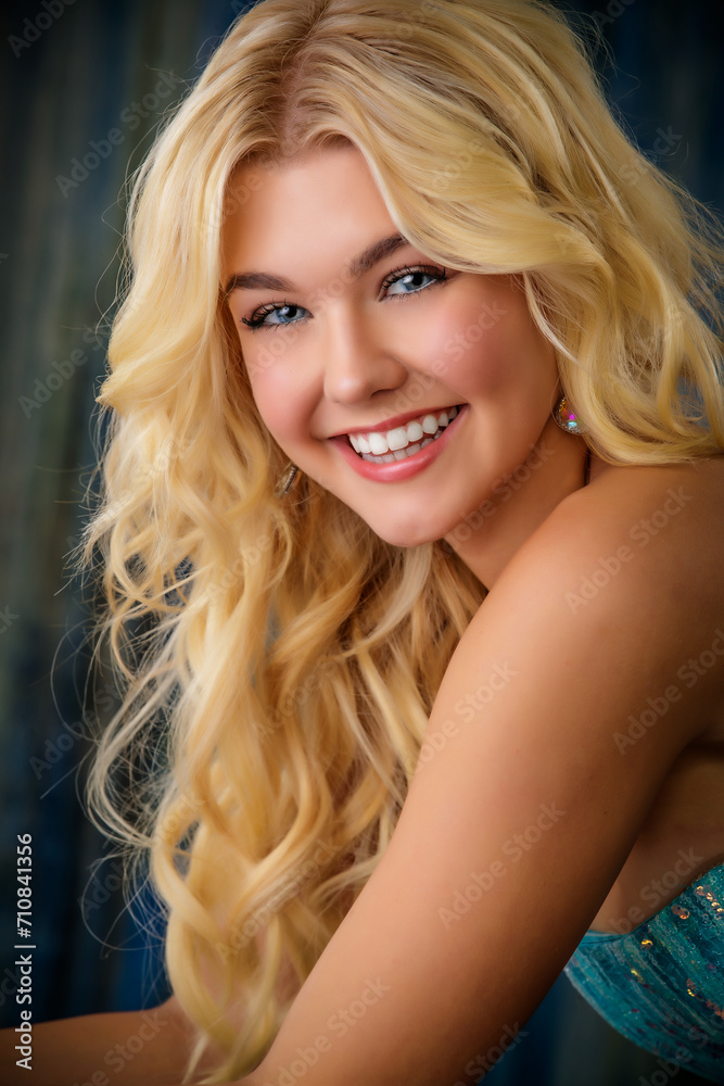 Beautiful Blond Young Model extremely pretty face