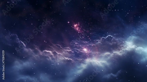 Digital Celestial Symphony   abstract  grainy texture backdrop resembling a cosmic panorama  Created using generative AI