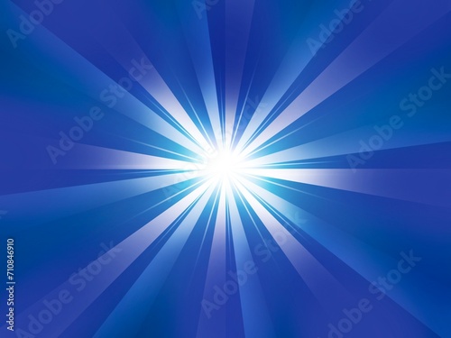 Abstract blue radial speed light line background, light beam, motion, explosion, anime style
