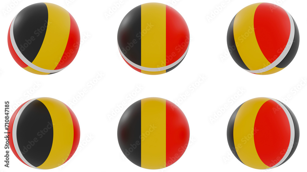 Ball with Belgium country flag on transparent background. PNG of spheres with Belgium national flag icon . 3d rendering Ball with Belgium country flag on transparent background. PNG of spheres with Belgium national flag icon . 3d rendering