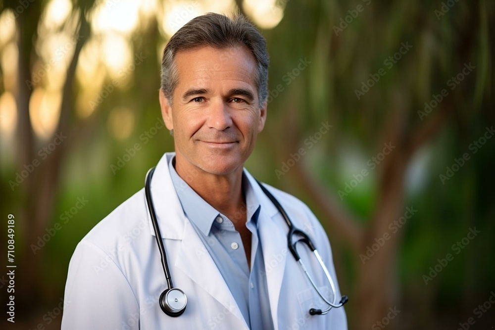 Confident Medical Professional in Natural Setting Confident Medical Professional in Natural Setting