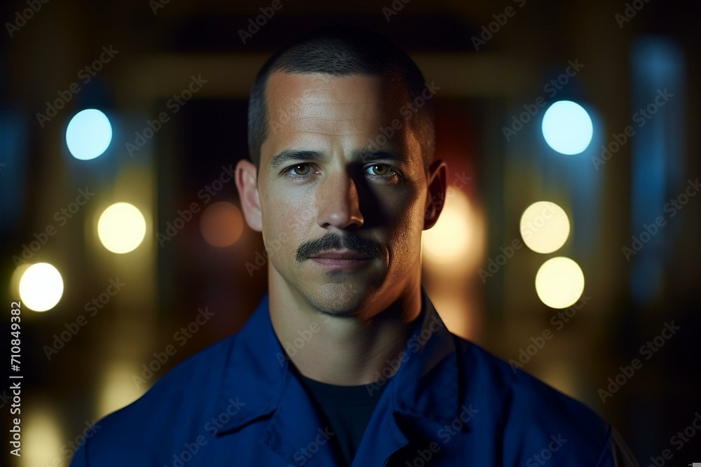 Intense Portrait of a Man with a Determined Gaze Intense Portrait of a Man with a Determined Gaze