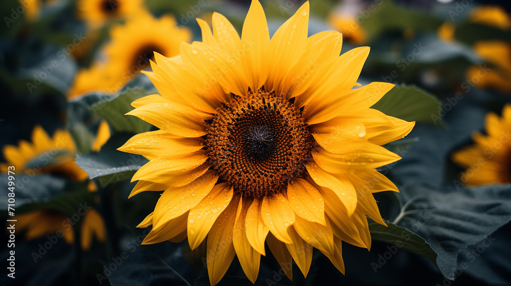 Fototapeta premium Close-up of a sunflower (helianthus annuus)