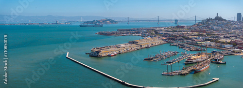 San Francisco Bay At San Francisco In California United States. Megalopolis Downtown Cityscape. Business Travel. San Francisco Bay At San Francisco In California United States.