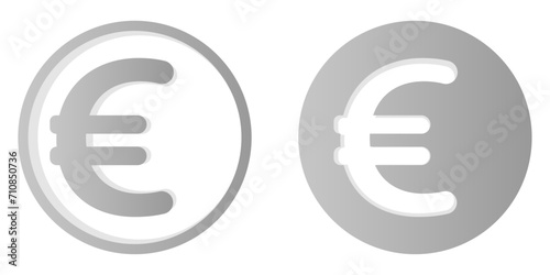 Euro sign. Europe euro. Coin icon. Euro symbol. Vector money symbol. Bank payment symbol. Finance symbol. Cash icon. Currency exchange. Money. Financial operations. Europe euro coin. Purchases