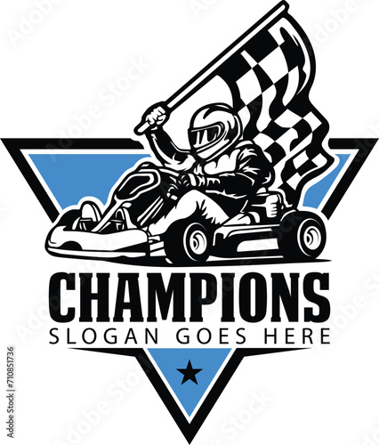 GO-KART KART LOGO VECTOR TEMPLATE