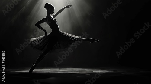 Silhouette of a ballerina photo
