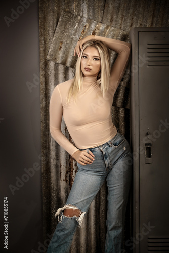 Beautiful Blond Young Model extremely pretty face