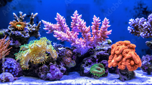 coral reef with coral