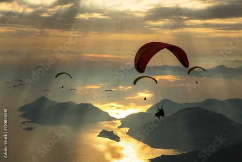 sunset over the sea