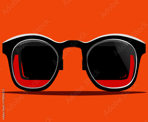 A sleek pair of modern reading glasses vektor illustation