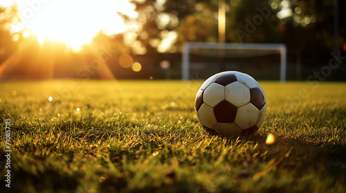 soccer ball on the grass © mr_marcom