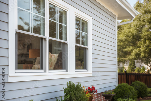 Vinyl Frame Single Hung Window With Mosquito Net