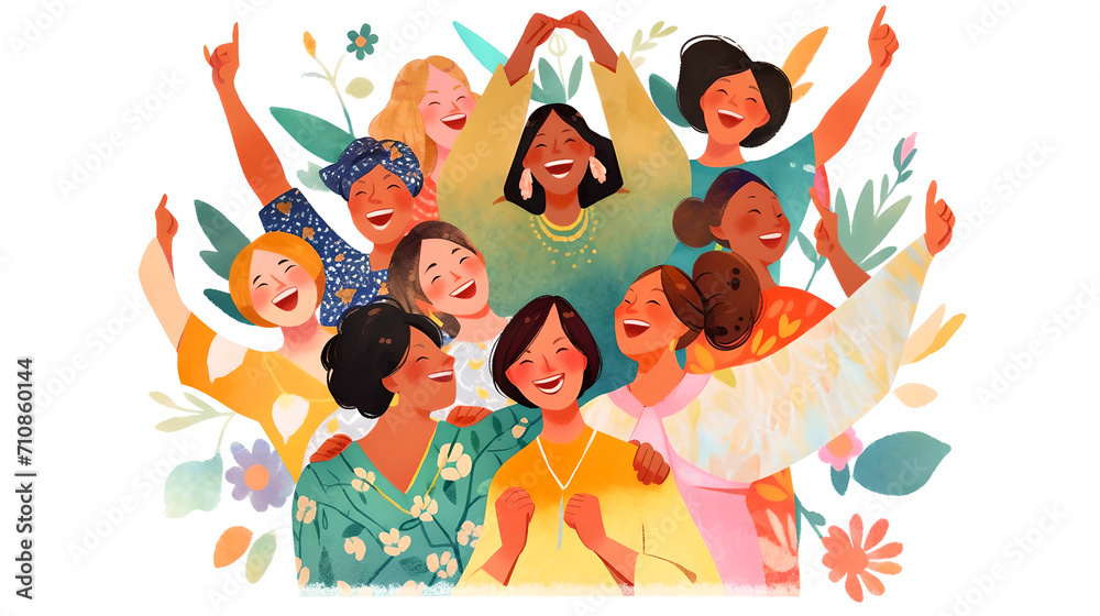 international women day: picture of diverse powerful and independent ...