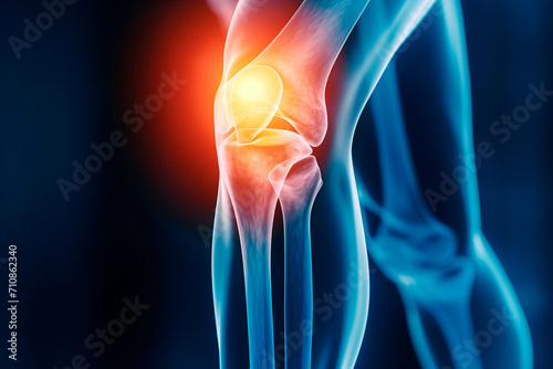 Knee Joint Injury X-ray Examination, Leg Problem photo