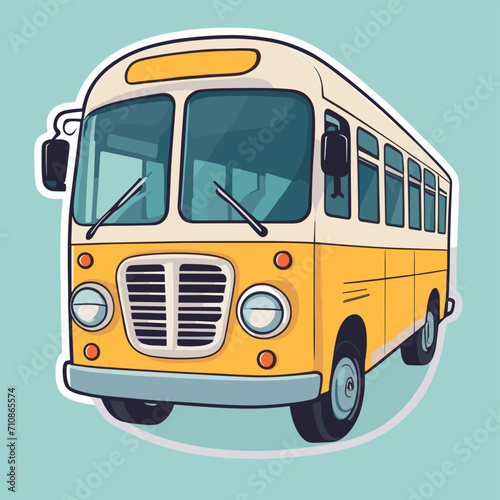 School bus cartoon drawing isolated illustration