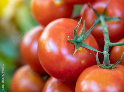Tomatoes closeup background © D'Arcangelo Stock