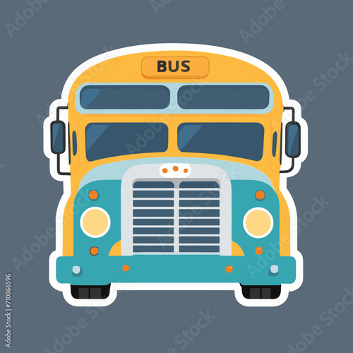 School bus cartoon drawing isolated illustration