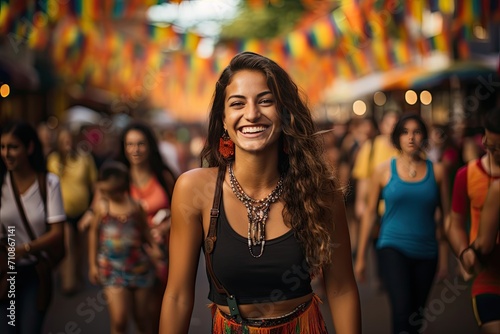 Brazilian street fair: local flavors, bright colors and animation., generative IA