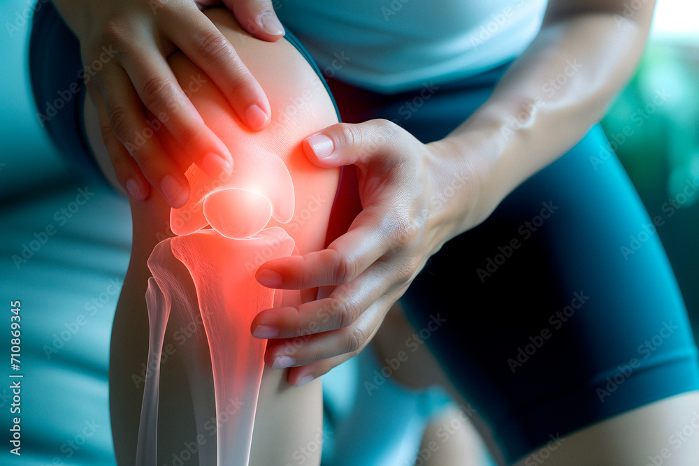 Male Athlete Knee Injury, Leg Joint Ligament, Meniscal Tear Stock