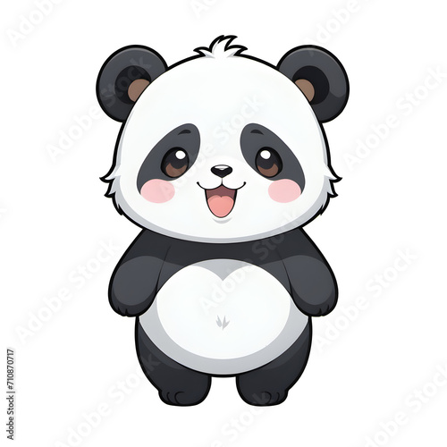 A Cute Panda Illustration with Transparent Background